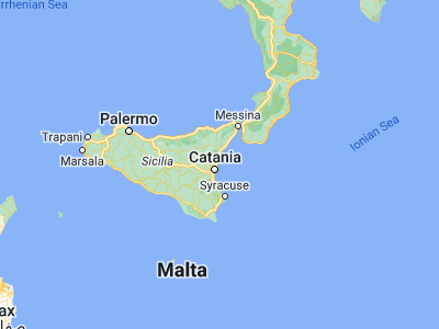Map showing location of Aci Trezza (37.56386, 15.16136)