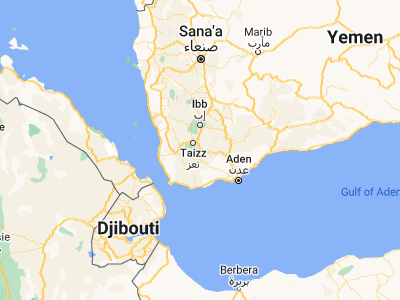 Map showing location of Ad Dimnah (13.45398, 44.18168)