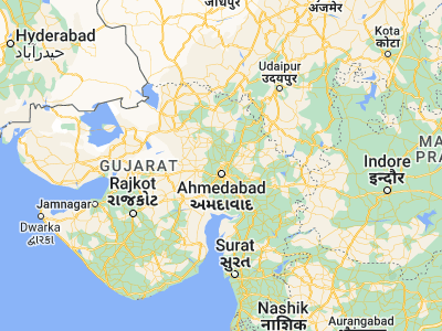 Map showing location of Adalaj (23.16667, 72.58333)