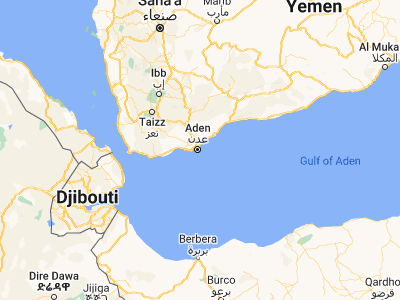 Map showing location of Aden (12.77944, 45.03667)