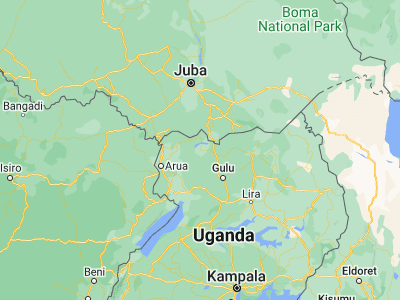 Map showing location of Adjumani (3.37786, 31.7909)