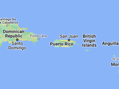 Map showing location of Adjuntas (18.15849, -66.80177)