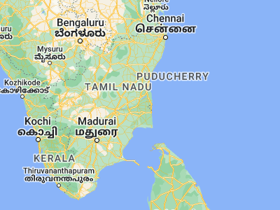 Map showing location of Aduthurai (11.01542, 79.48093)