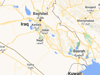 Map showing location of ‘Afak (32.0643, 45.24743)