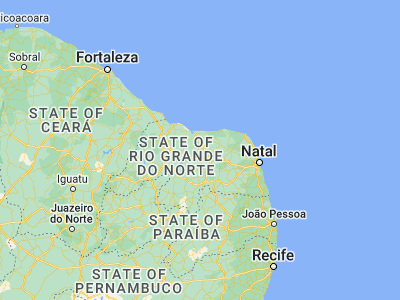 Map showing location of Afonso Bezerra (-5.49833, -36.50556)