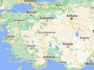 Map showing location of Afyonkarahisar (38.75667, 30.54333)