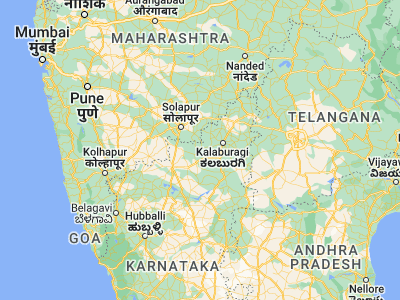 Map showing location of Afzalpur (17.2, 76.35)