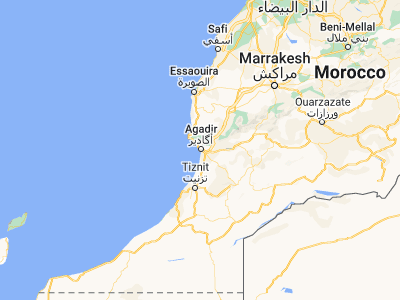 Map showing location of Agadir (30.42018, -9.59815)
