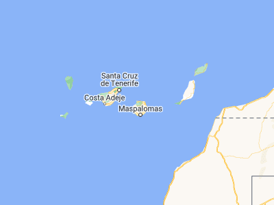 Map showing location of Agaete (28.10023, -15.69998)