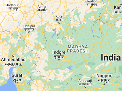 Map showing location of Agar (23.71177, 76.01571)