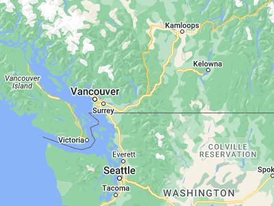 Map showing location of Agassiz (49.23298, -121.76926)