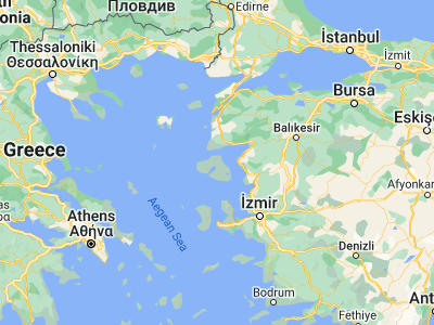 Map showing location of Agía Paraskeví (39.24806, 26.27167)