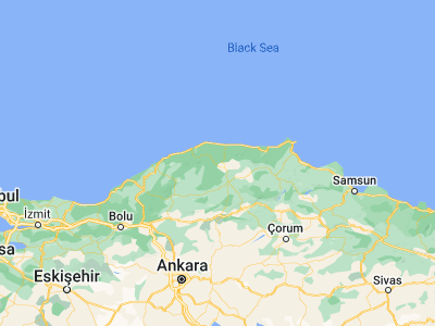 Map showing location of Ağıl (41.68602, 33.55383)