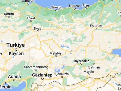Map showing location of Ağın (38.94519, 38.71198)