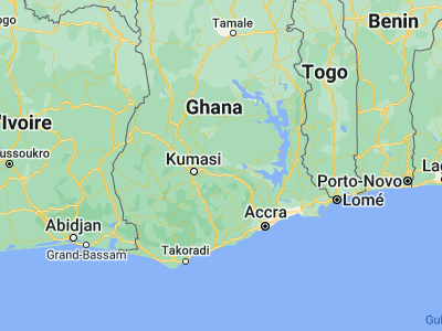 Map showing location of Agogo (6.80004, -1.08193)