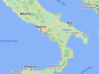 Map showing location of Agropoli (40.3469, 14.99655)