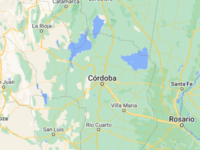 Map showing location of Agua de Oro (-31.06661, -64.30017)