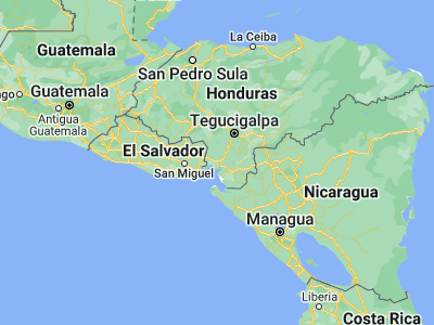 Map showing location of Agua Fría (13.46889, -87.55111)