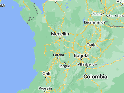 Map showing location of Aguadas (5.61161, -75.45624)
