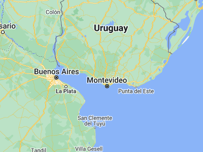 Map showing location of Aguas Corrientes (-34.52194, -56.39361)