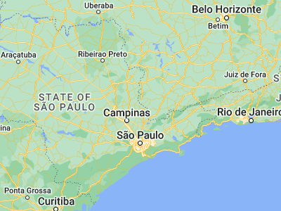 Map showing location of Águas de Lindóia (-22.47639, -46.63278)