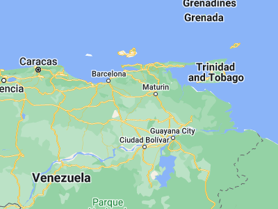 Map showing location of Aguasay (9.42489, -63.73077)
