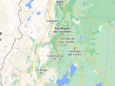 Map showing location of Aguilares (-27.4338, -65.61427)
