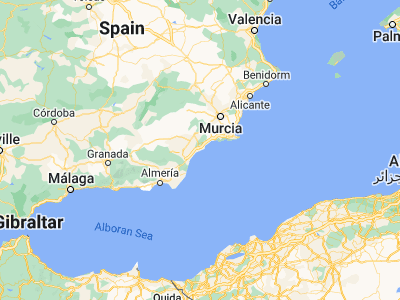 Map showing location of Águilas (37.4063, -1.58289)