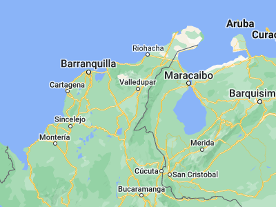 Map showing location of Agustín Codazzi (10.03409, -73.23611)