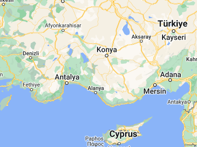 Map showing location of Ahırlı (37.23874, 32.11881)