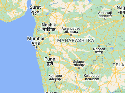 Map showing location of Ahmadnagar (19.08333, 74.73333)