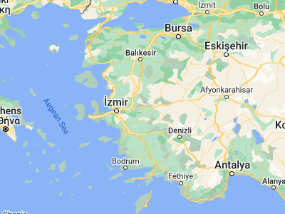 Map showing location of Ahmetli (38.5196, 27.93865)
