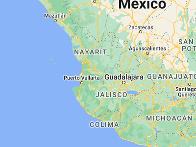 Map showing location of Ahuacatlán (21.05414, -104.48448)