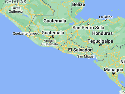 Map showing location of Ahuachapán (13.92139, -89.845)