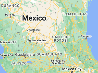 Map showing location of Ahualulco (22.40019, -101.16614)