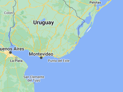 Map showing location of Aiguá (-34.2, -54.75)