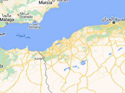 Map showing location of ’Aïn el Berd (35.36395, -0.51278)