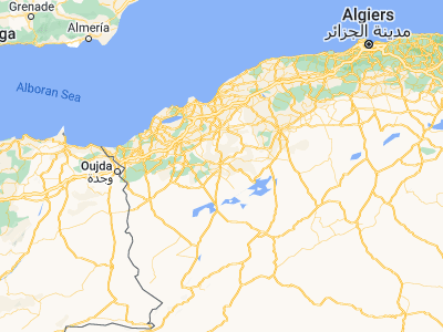 Map showing location of ’Aïn el Hadjar (34.75846, 0.14528)