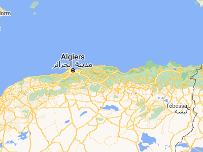 Map showing location of ’Aïn el Hammam (36.56471, 4.30619)