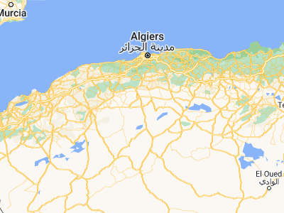 Map showing location of Aïn Oussera (35.45139, 2.90583)