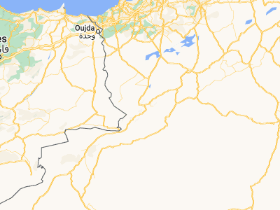 Map showing location of Aïn Sefra (32.75, -0.58333)