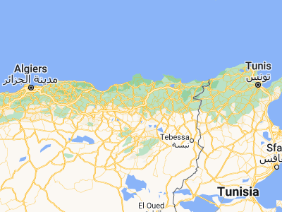 Map showing location of Aïn Smara (36.2674, 6.50135)