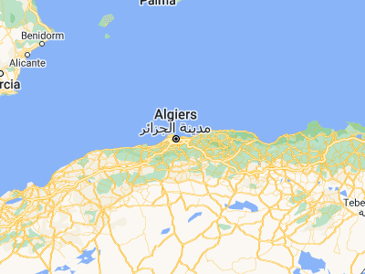 Map showing location of Aïn Taya (36.79333, 3.28694)