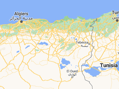 Map showing location of Aïn Touta (35.37675, 5.90001)