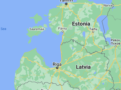 Map showing location of Ainaži (57.86361, 24.35778)