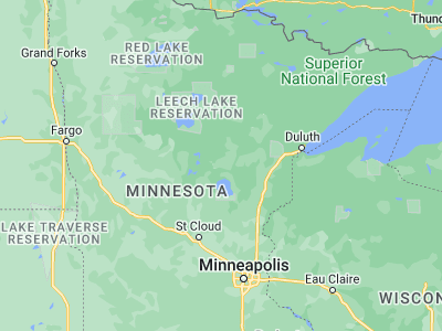Map showing location of Aitkin (46.53301, -93.71025)