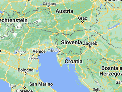 Map showing location of Ajdovščina (45.88601, 13.90946)