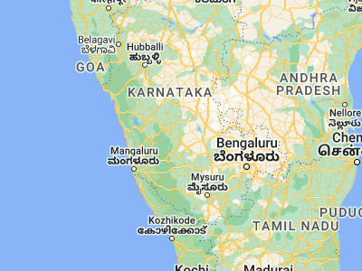 Map showing location of Ajjampur (13.72806, 76.00944)