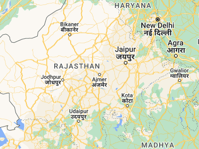 Map showing location of Ajmer (26.44976, 74.64116)