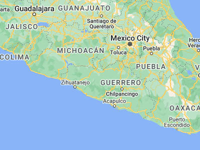 Map showing location of Ajuchitlán del Progreso (18.15189, -100.48353)